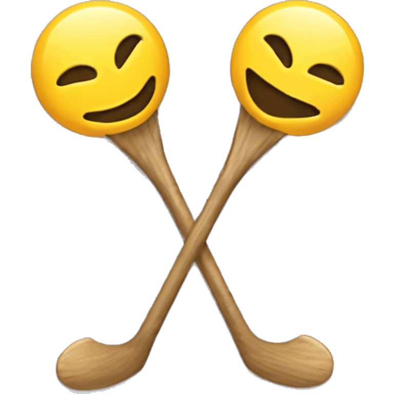 Smiley face with lacrosse stick emoji