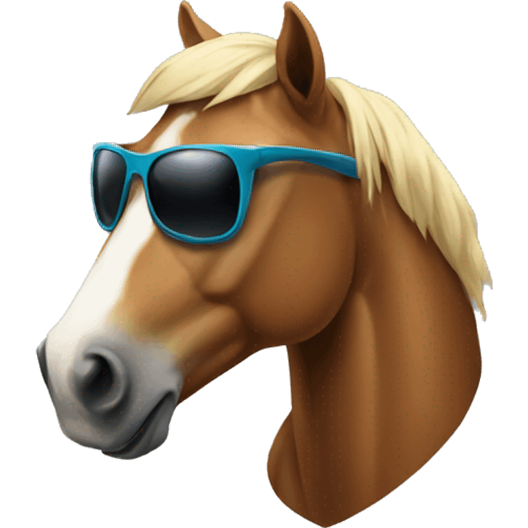 horse with sunglasses emoji