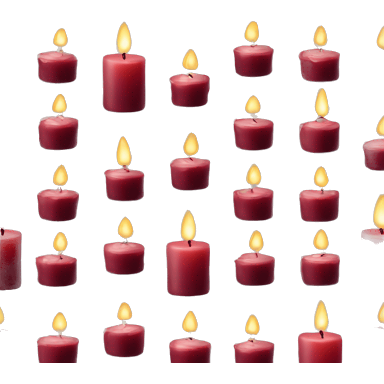 3 Dark red velvet candles emoji