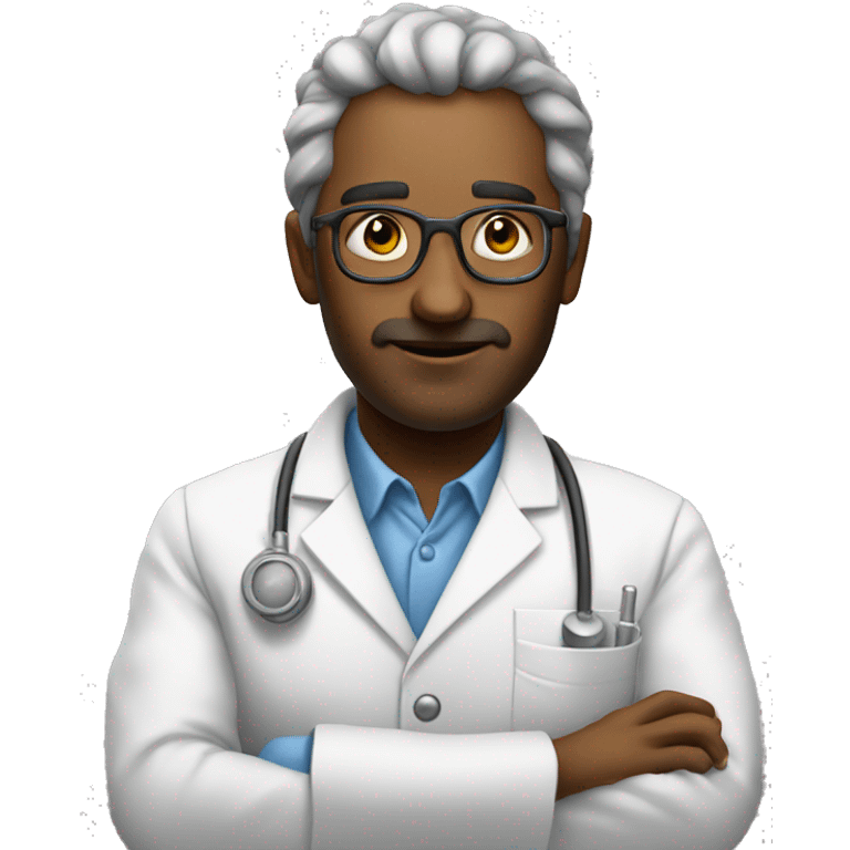 a hard working optimstic scientist emoji