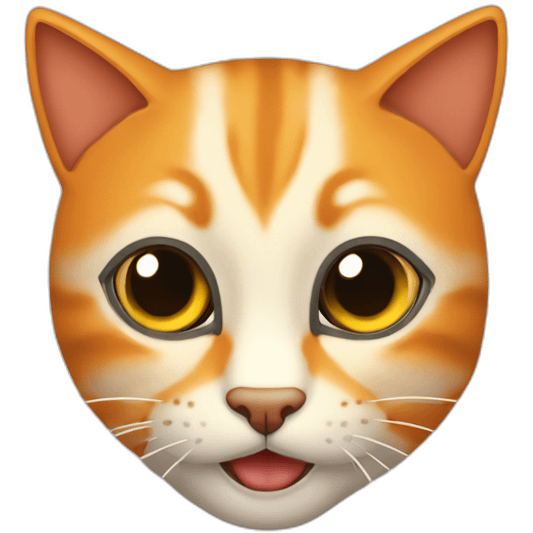 gato laranja roncando emoji