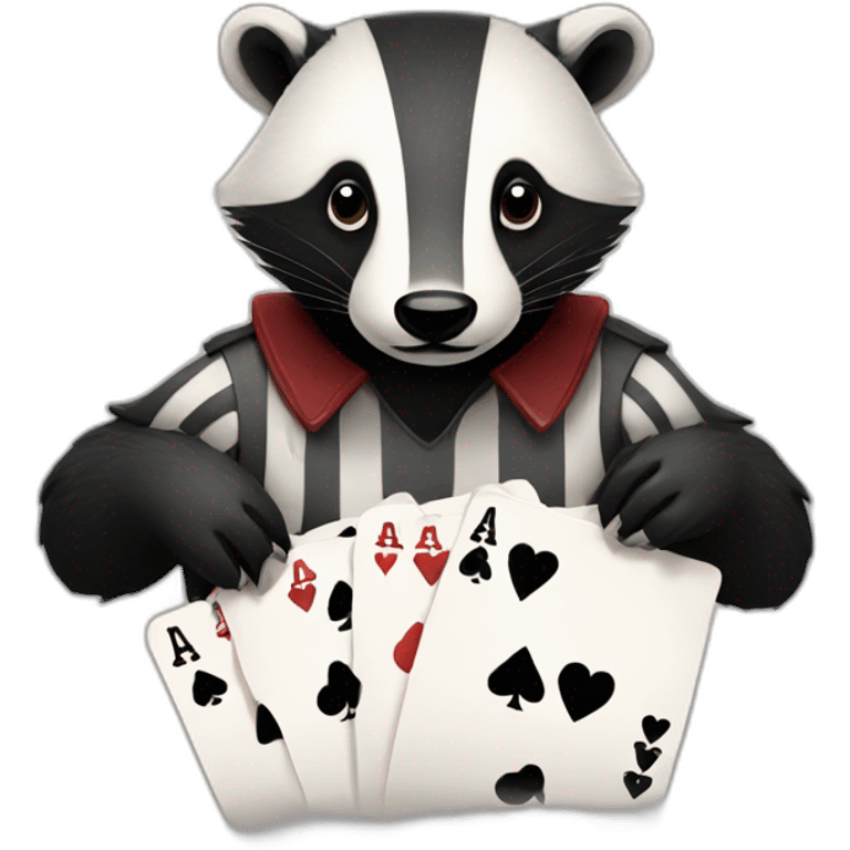 badger playing poker emoji