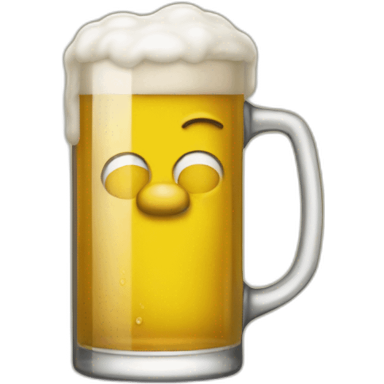 Homer Simpson drink a beer emoji