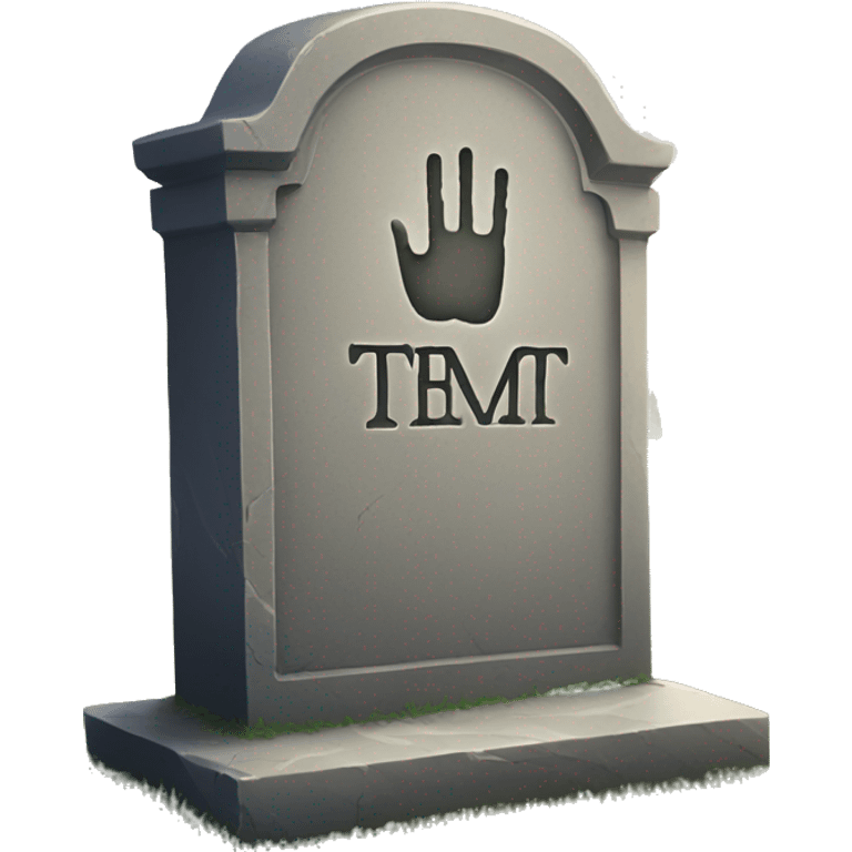 tombstone, hand sticking out of grave emoji