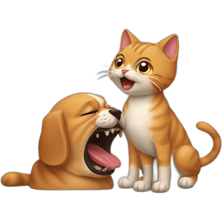 cat eat dog emoji