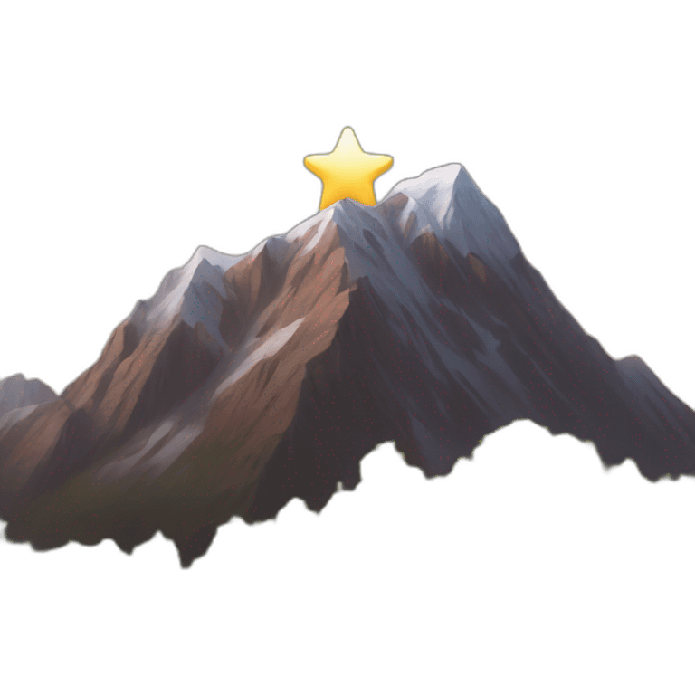 Star on a mountain emoji