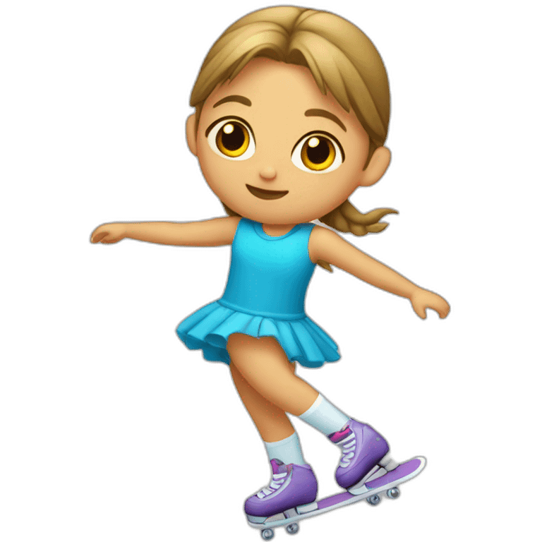 niña patinando emoji