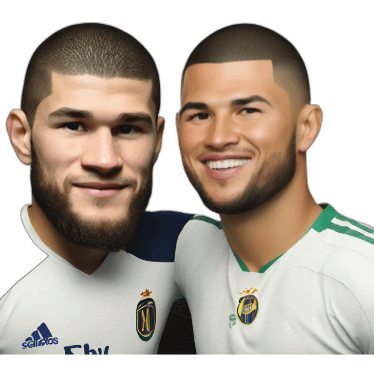 khabib with ronaldo emoji