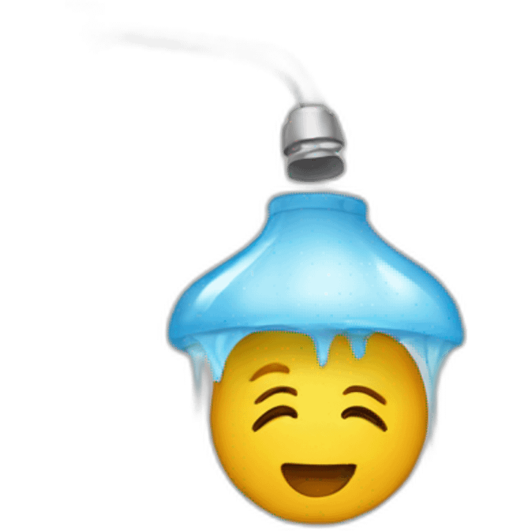 Emoji qui prend une douche emoji