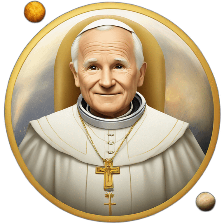 Pope John Paul II in space emoji