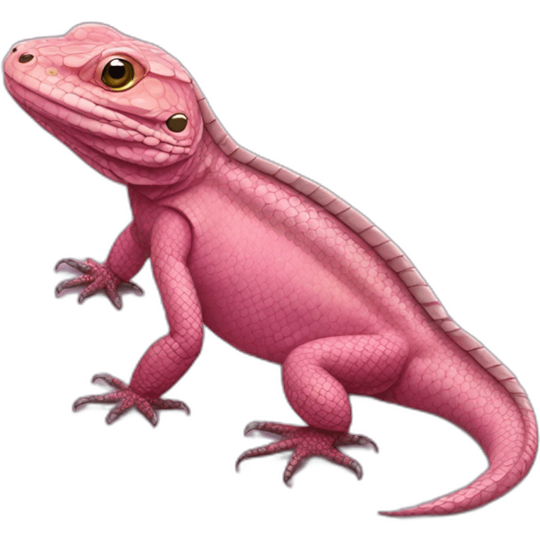 fat pink tegu lizard emoji