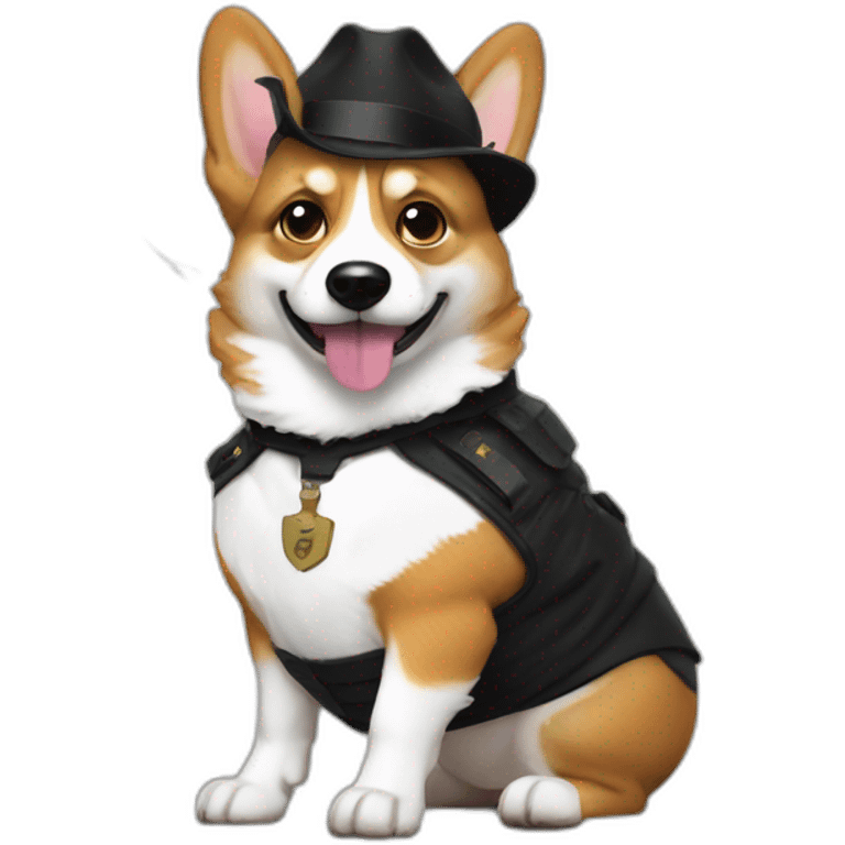 Hitman corgi emoji