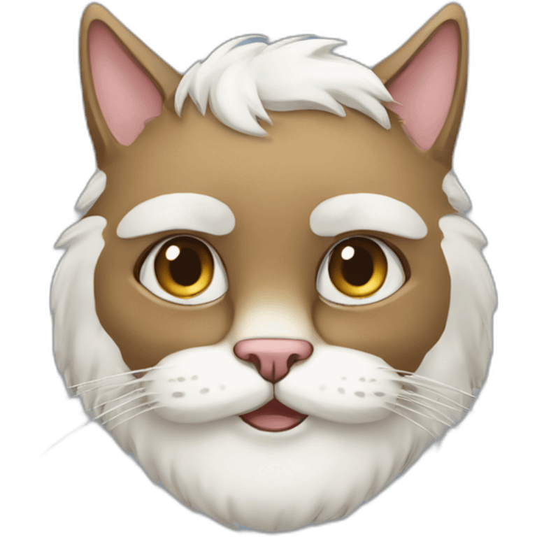 granpa cat with beard emoji