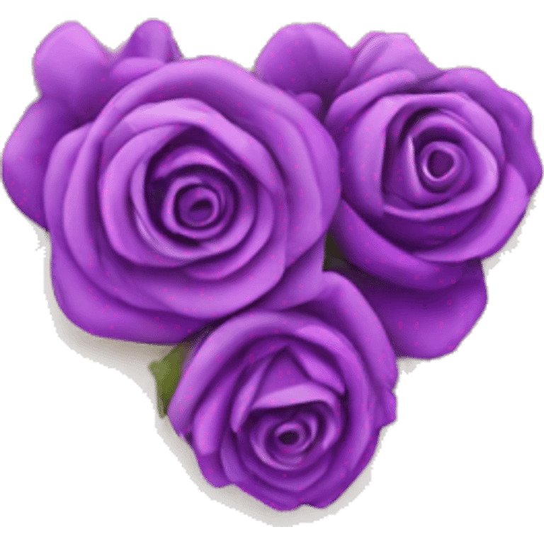 Letter ر with roses and hearts of love in purple emoji