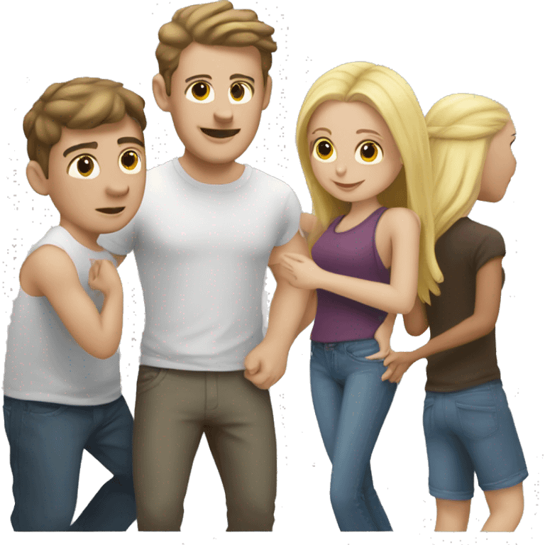 white guy picking up white girl boyfriend and girlfriend emoji