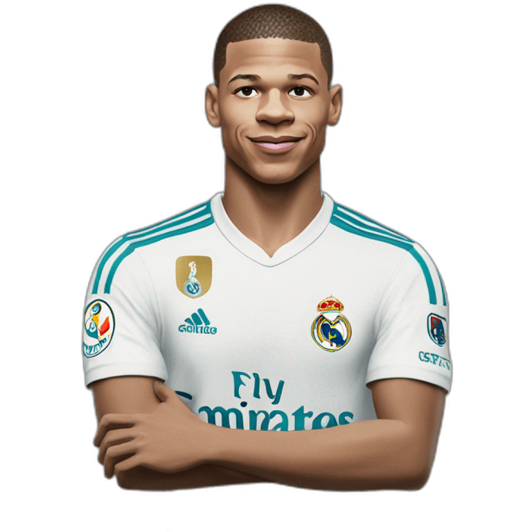 Mbappé avec un maillot du Real Madrid emoji