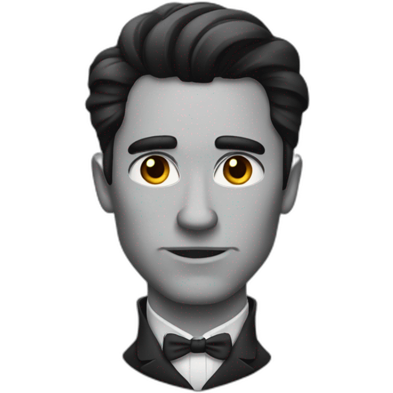 dapper man dark hair angry emoji