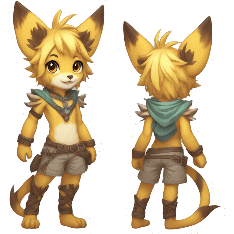 Anthro cool cute kawaii LiLaiRa-Modern-Vernid-Fakémon Full Body emoji