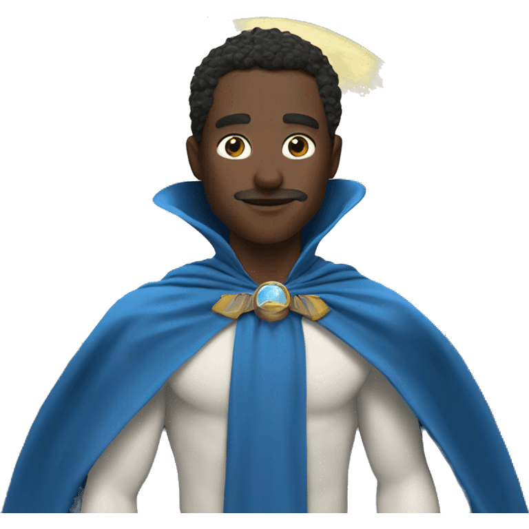 blue moon wearing a cape emoji