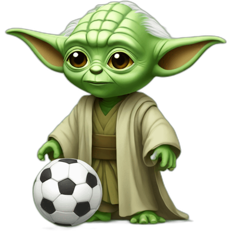 Yoda play soccer emoji