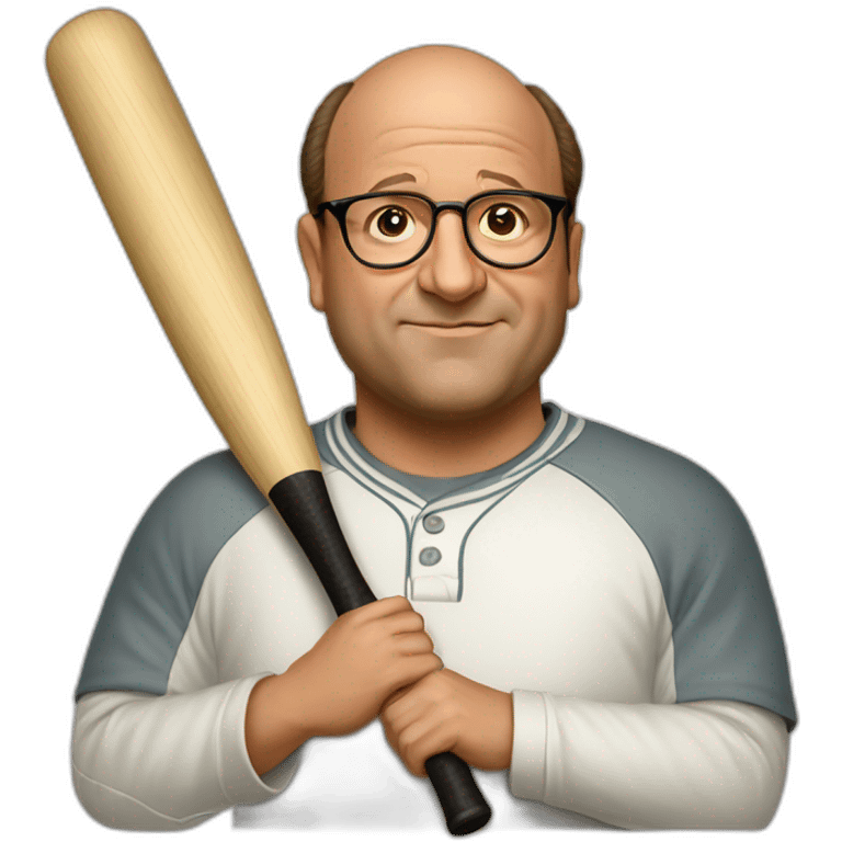 george costanza holding baseball bat portrait emoji