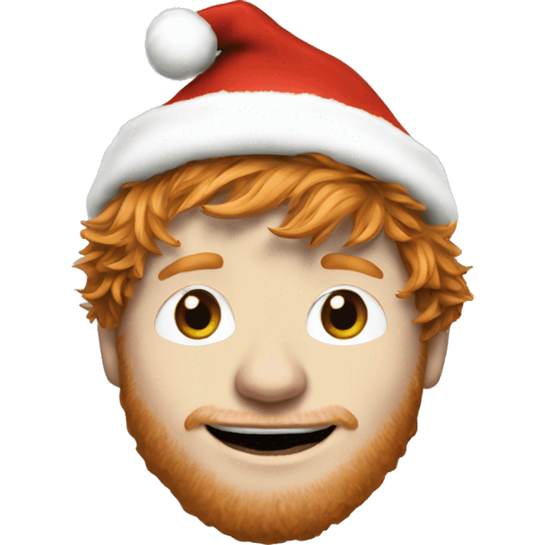 Ed Sheeran with santa hat emoji