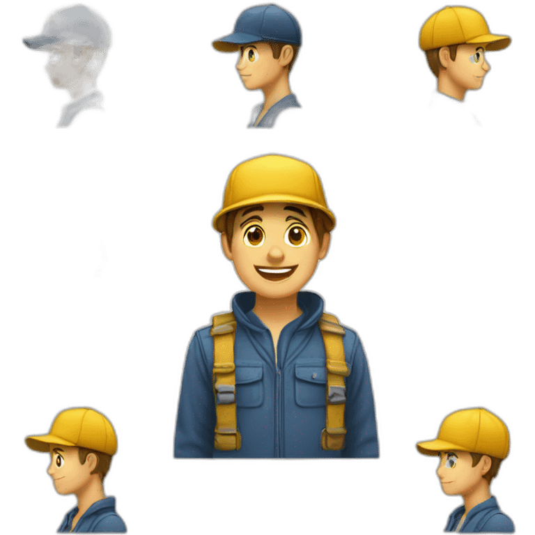 Graçon avec casquette  emoji