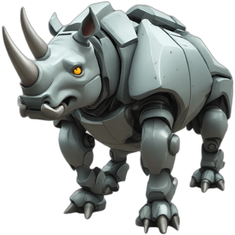 Giant robot rhinoceros emoji