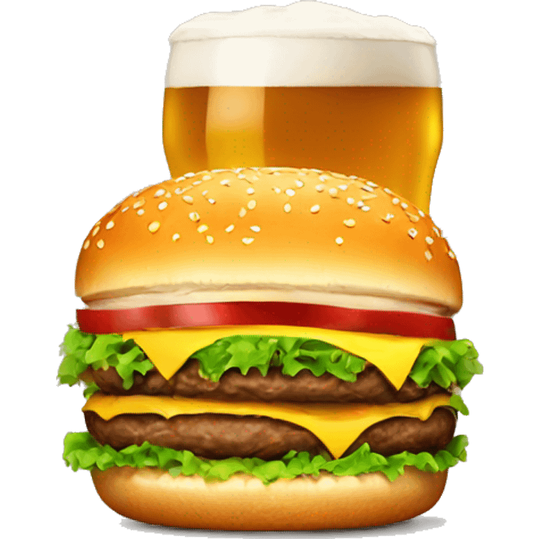 Beer burger emoji