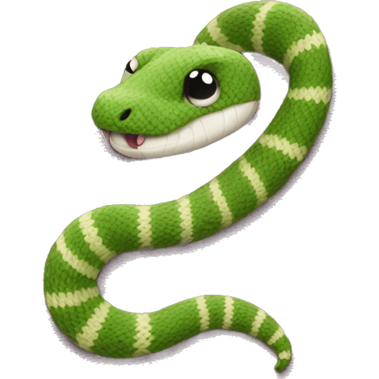 Striped knit snake emoji