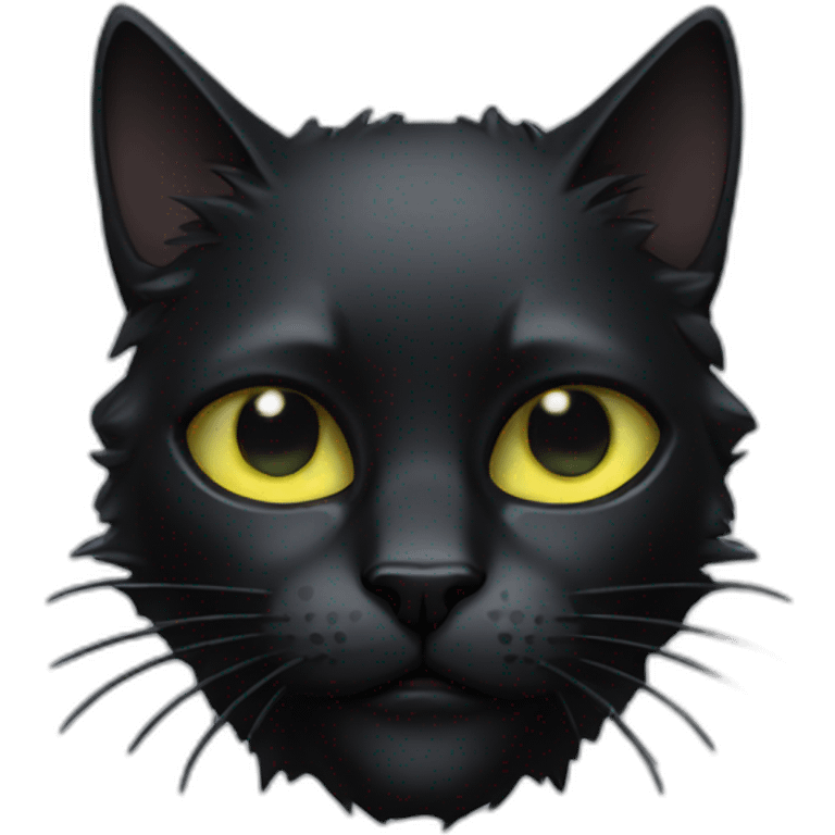 cyberpunk black cat emoji