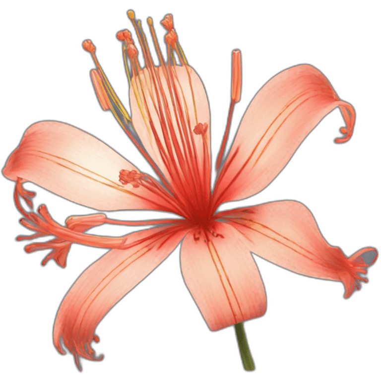 The Lycoris radiata flower emoji