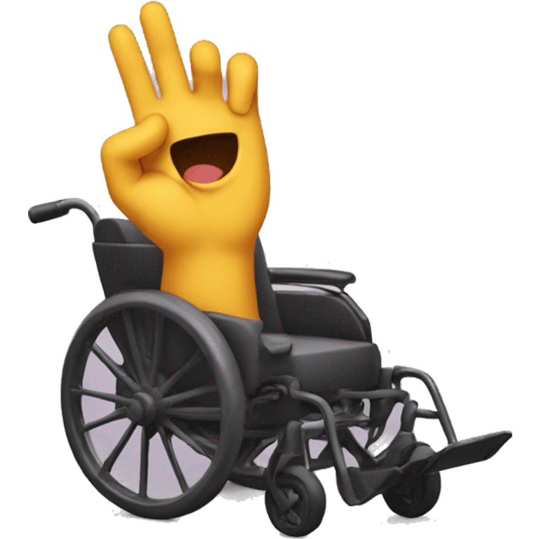 waving hand on wheels emoji