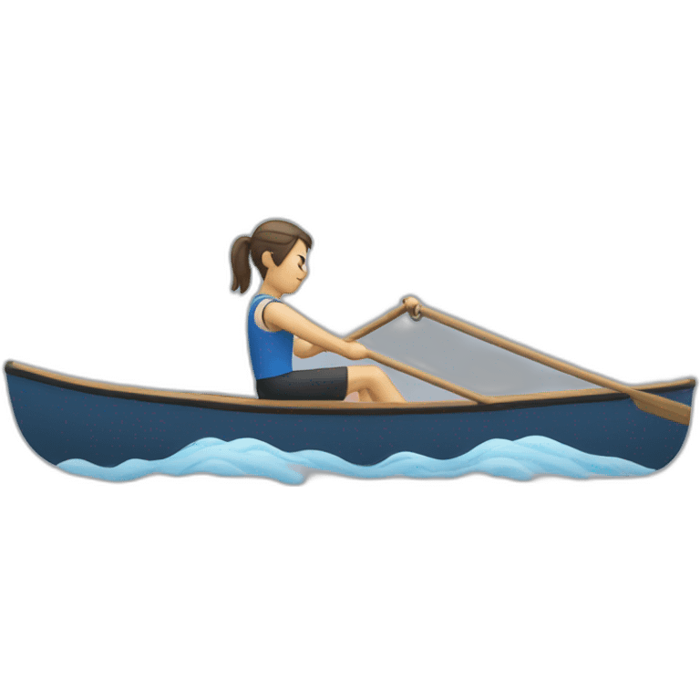 Person using a rowing boat emoji