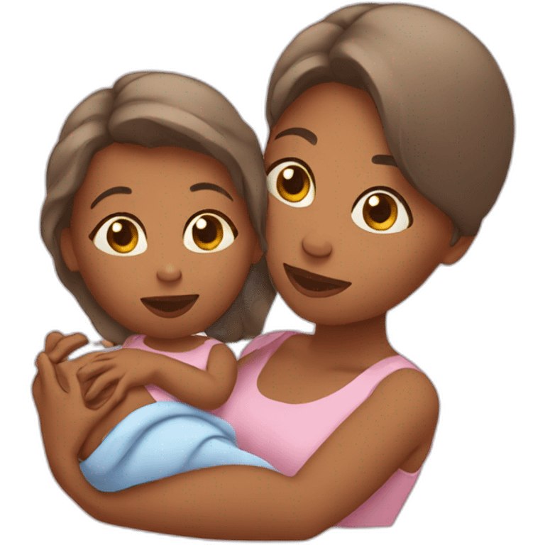 Mother holding baby emoji