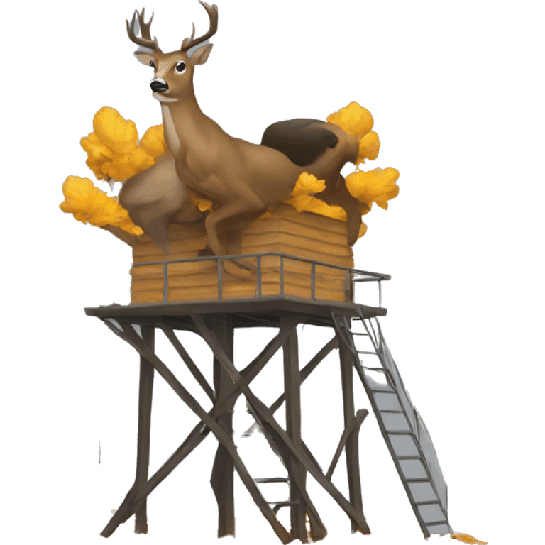 Deer stand fall emoji