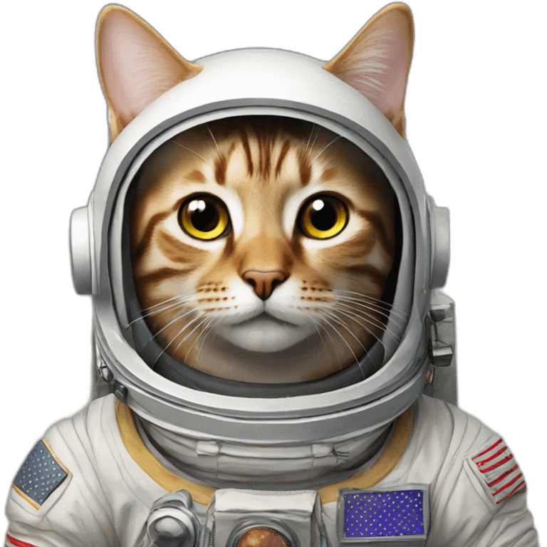 Tabby cat astronaut emoji