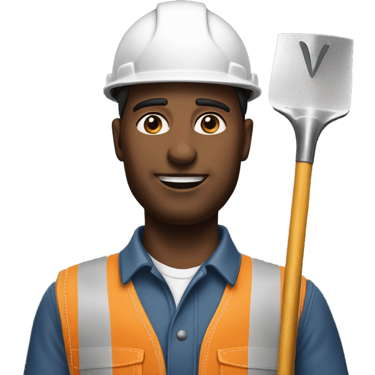 photorealistic shovel worker  emoji