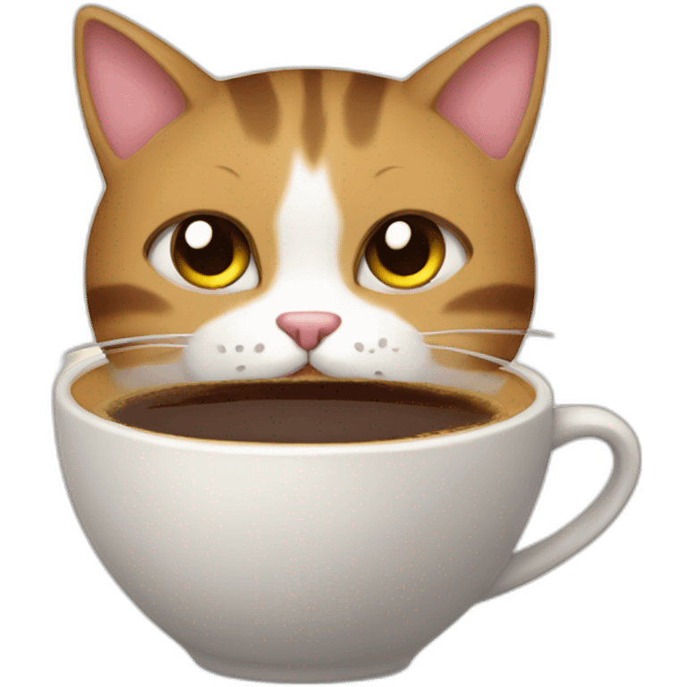 Gato tomando café  emoji