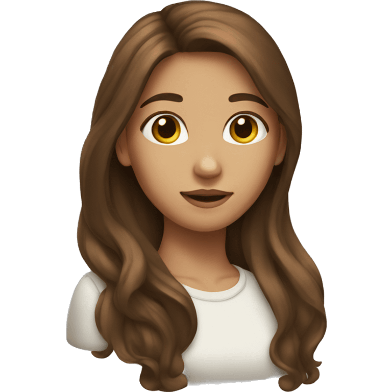 girl with long brown hair emoji