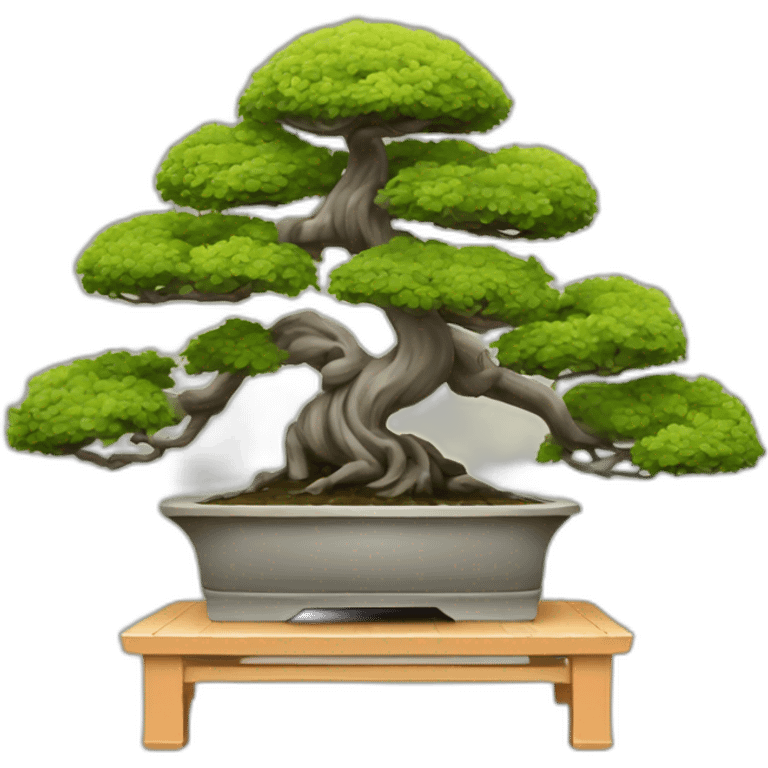 bonsai tree intertwined with torii gate emoji