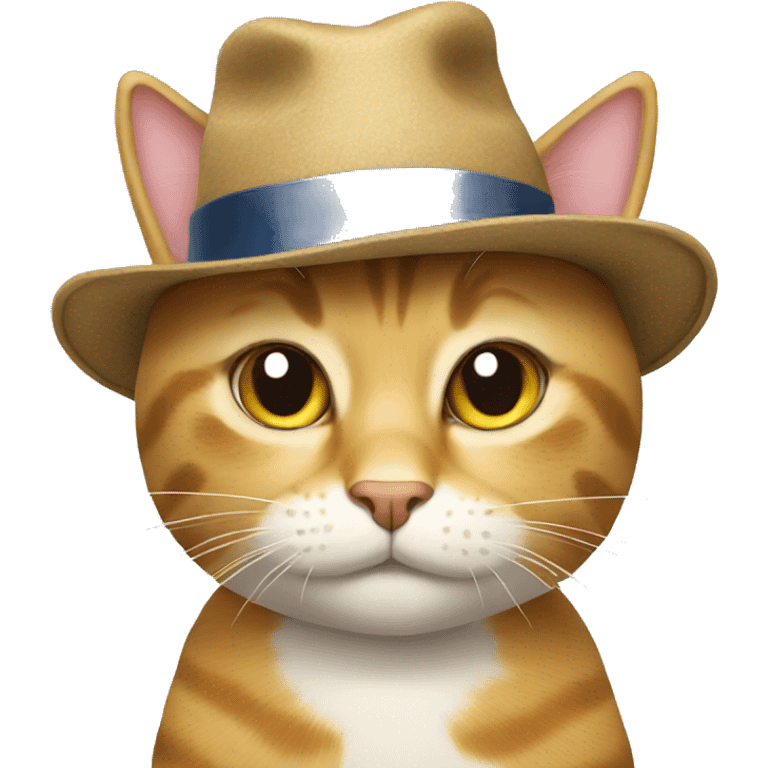 Cat with hat  emoji