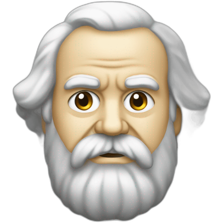 Karl Marx in an anonymous-like style emoji