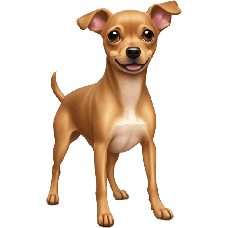 Small light brown Miniature Pinscher mix Azawakh mix Chihuahua  emoji