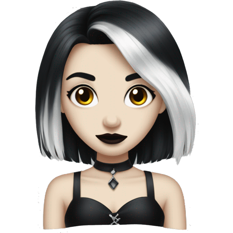 goth girl, cruella hair emoji