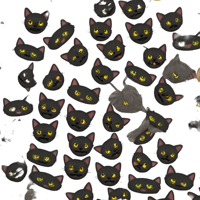 Black cat party emoji