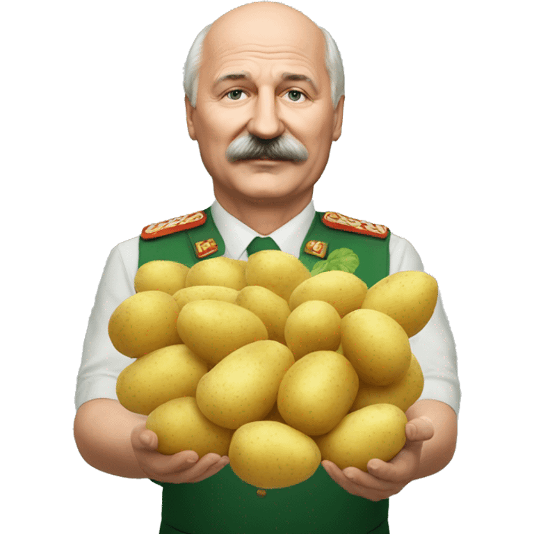 Lukashenko with potatos in hands emoji