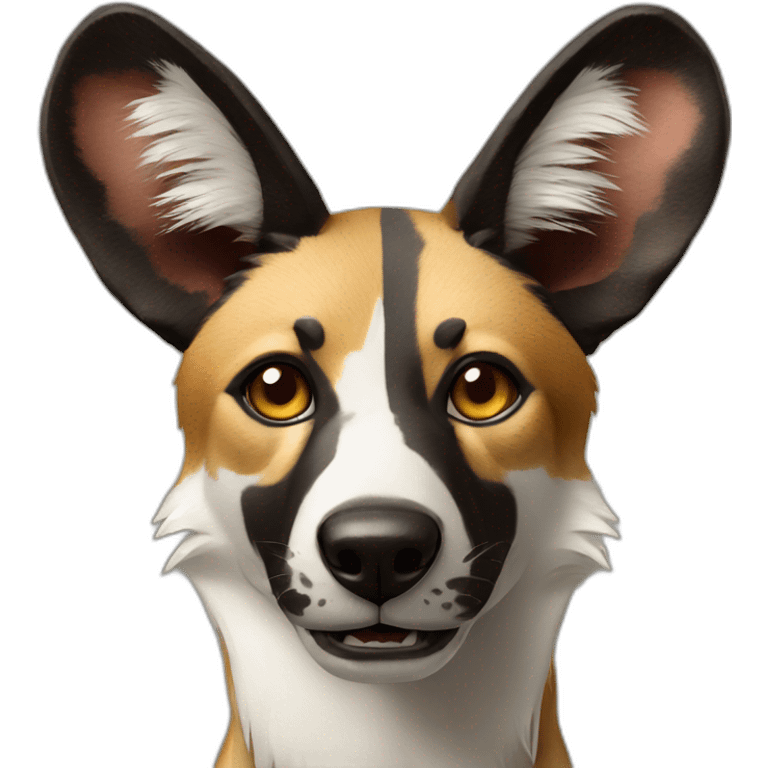 Greedy wild African dog  emoji