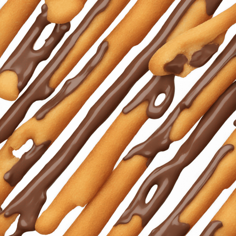 Chocolate dipped churro emoji