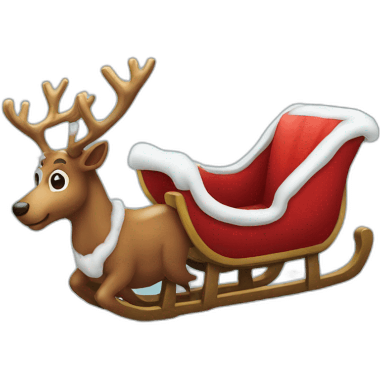 Santa's Raindeer sledge emoji